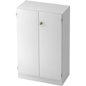 undefined, Aktenschrank Höhe 1270 mm, 2 Fachböden weiß, Hammerbacher Schrank 3FH SG 6550 Weiß 800 x 420 x 1.270 mm