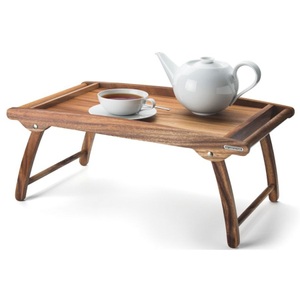 Continenta, Continenta - Bett-Tablett 61 x 35 x 7 - Braun, Akazie Betttablett, flach zusammenklappbar 61x35x7 cm