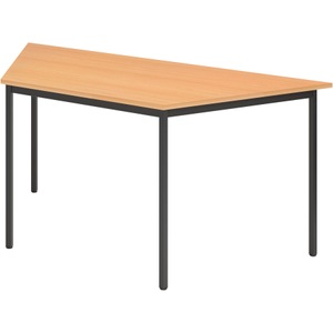 Jungheinrich PROFISHOP, Konferenztisch Klassic, Trapez mit Quadratrohr, BxT 1.600 x 690 mm, schwarz, Konferenztisch Klassic, Trapez mit Quadratrohr, BxT 1.600 x 690 mm, schwarz