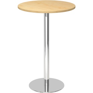 undefined, Stehtisch, Ø 800 mm 1116 mm hoch, Gestell verchromt Platte Ahorn-Dekor, Stehtisch, Ø 800 mm, 1116 mm hoch, Gestell verchromt, Platte Ahorn-Dekor