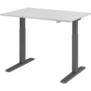 Hammerbacher, Hammerbacher Sitz-Stehschreibtisch Elect 1200 mm x 800 mm Grau VXMKA12/5/G, Hammerbacher Sitz-Stehschreibtisch VXMKA12/5/G Grau 1200 x 800 mm