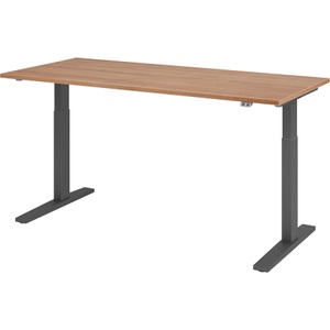 Hammerbacher, Hammerbacher Sitz-Stehschreibtisch Elect 1800 mm x 800 mm Walnuss VXMKA19/N/G, Hammerbacher Steh-Sitz-Schreibtisch VXMKA19/N/G Walnuss 1800 mm x 800 mm