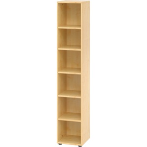LIVIQUE, Regal Office, Regale Breno, 6 OH, 28 kg je Boden, B 400 x T 400 x H 2156 mm, Spanplatte, Ahorn