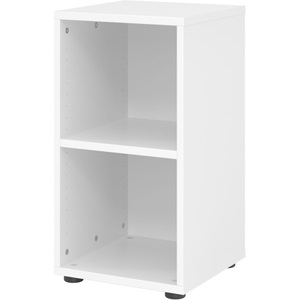 LIVIQUE, Regal Office, Regale Breno, 2 OH, 28 kg je Boden, B 400 x T 400 x H 748 mm, Spanplatte, weiss