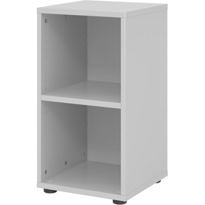 LIVIQUE, Regal Office, Regale Breno, 2 OH, 28 kg je Boden, B 400 x T 400 x H 748 mm, Spanplatte, lichtgrau
