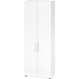 LIVIQUE, Aktenschrank Office, Schränke Breno, 6 OH, abschliessbar, 28 kg je Boden, B 800 x T 420 x H 2156 mm, weiss/weiss