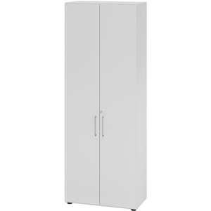 LIVIQUE, Aktenschrank Office, Schränke Breno, 6 OH, abschliessbar, 28 kg je Boden, B 800 x T 420 x H 2156 mm, lichtgrau/lichtgrau