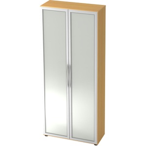 Jungheinrich PROFISHOP, Schrank Akzent, 2 Glastüren, 4 Böden, Buche, Schrank Akzent, 2 Glastüren, 4 Böden, Buche