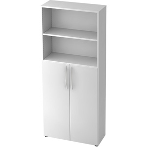 Jungheinrich PROFISHOP, Regal Akzent, 2 kurze Türen unten, 4 Böden, weiss, Regal Akzent, 2 kurze Türen unten, 4 Böden, weiss