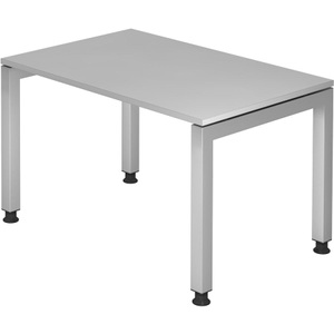 LIVIQUE, Schreibtisch Office, Hammerbacher Höhenverstellbarer Schreibtisch J Serie Grau 1.200 x 680 mm