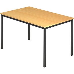 Jungheinrich PROFISHOP, Konferenztisch Premium, Rundrohr, BxT 1.200 x 800 mm, Buche/schwarz, Konferenztisch Premium, Rundrohr, BxT 1.200 x 800 mm, Buche/schwarz