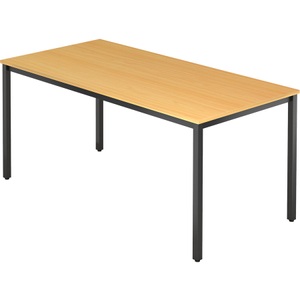 Jungheinrich PROFISHOP, Konferenztisch Premium, Quadratrohr, BxT 1.600 x 800 mm, Buche/schwarz, Konferenztisch Premium, Quadratrohr, BxT 1.600 x 800 mm, Buche/schwarz