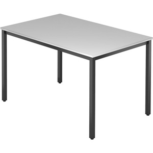 Jungheinrich PROFISHOP, Konferenztisch Premium, Quadratrohr, BxT 1.200 x 800 mm, lichtgrau/schwarz, Konferenztisch Premium, Quadratrohr, BxT 1.200 x 800 mm, lichtgrau/schwarz