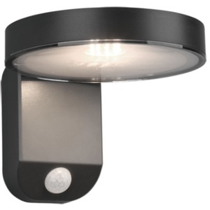 TRIO LEUCHTEN, Außenwandleuchte Anthrazit mit Bewegungssensor mit Solarmodul - Posada, Solar Aussenlampe Posedos