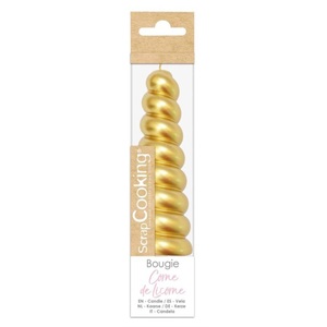 Scrap Cooking, Kerze XXL Einhorn-Horn gold, Kerze XXL Einhorn-Horn gold