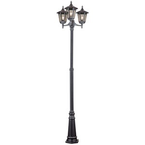 Orion, Kandelaber Antoine 3-flammig, Lampada da terra da esterno Hermine Nero/Argento 66 cm 66 cm