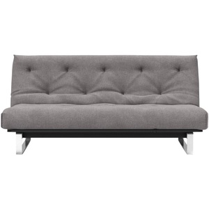 LIVIQUE, Bettsofa Rehalp, Bettsofa Rehalp Grau/Silber Stoff/Metall 200 cm 100 cm Verstellbare Lehne