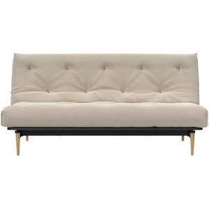 LIVIQUE, Bettsofa Rehalp, Bettsofa Rehalp Beige/Braun Stoff/Holz/Metall 200 cm 100 cm Verstellbare Lehne
