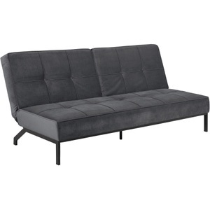 LIVIQUE, Bettsofa Perugia, Bettsofa Perugia Grau Stoff/Metall 198 cm 95 cm Ausklappbar/Verstellbare Lehne