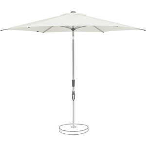 Suncomfort by Glatz, Suncomfort by Glatz Sonnenschirm Slide 250 cm Sand White, Sonnenschirm Slide Weiss/Grau Stoff/Aluminium 250 cm