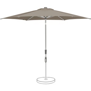 Suncomfort by Glatz, Suncomfort by Glatz Sonnenschirm Slide 250 cm Light taupe, Suncomfort Mittelmastschirm Slide Light Taupe | ? 2.5 m