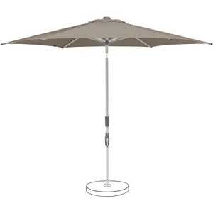Suncomfort by Glatz, Suncomfort by Glatz Sonnenschirm Slide 250 cm Light taupe, Sonnenschirm Slide Beige/Grau Polyester/Metall 250 cm