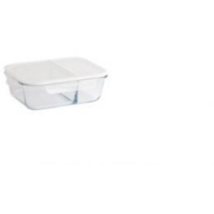Pebbly, Pebbly Lunch-Box aus Glas 1300ml, 22x16.5x7cm, Lunchbox 1.3l 22x16.5x7cm Glas