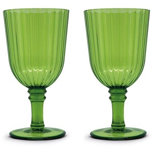 Easy Life, 2er Set Gläser aus Acryl 460ml, grün, 2er Set Gläser aus Acryl 460ml, grün