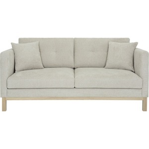 LIVIQUE, Sofa Woody, Sofa Woody Beige Stoff/Holz 174 cm 89 cm