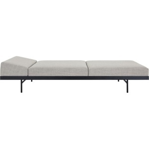 LIVIQUE, Bettsofa Malea, Bettsofa Malea Beige/Schwarz Stoff/Holz/Metall 195 cm 80 cm Verstellbare Lehne