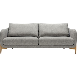 LIVIQUE, Sofa Leya, Sofa Leya Grau Stoff 215 cm 97 cm