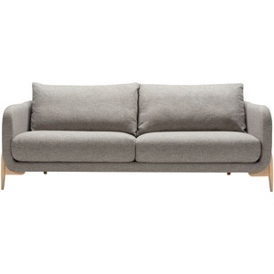 LIVIQUE, Sofa Leya, Sofa Leya Beige/Grau Stoff 215 cm 97 cm