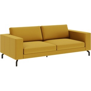 LIVIQUE, Sofa Domino, Sofa Domino Gelb Stoff 220 cm 98 cm