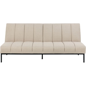 LIVIQUE, Bettsofa Abrams, Bettsofa Abrams Beige Stoff/Stahl 198 cm 95 cm Verstellbare Lehne