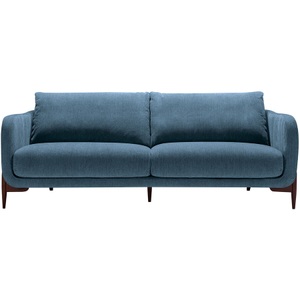LIVIQUE, Sofa Leya, Sofa Leya Blau Stoff 218 cm 92 cm