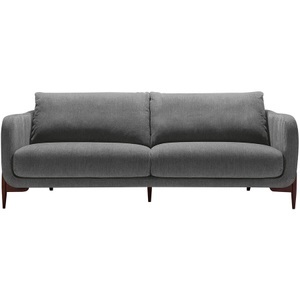 LIVIQUE, Sofa Leya, Sofa Leya Grau Stoff 218 cm 92 cm