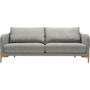 LIVIQUE, Sofa Leya, Sofa Leya Grau Stoff 218 cm 92 cm