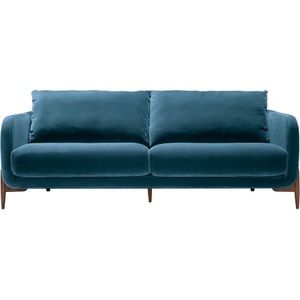 LIVIQUE, Sofa Leya, Sofa Leya Blau Stoff 218 cm 92 cm