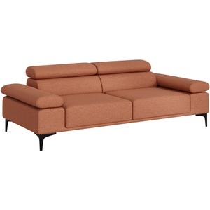 Ada, Ada Sofa Claudio, Sofa Claudio Rot Stoff 218 cm 104 cm