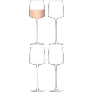 LSA International, 4er Set Metropolitan Wein Glas 350ml klar, LSA International Weinglas-Set LSA