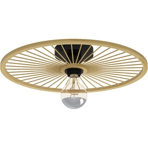 Eglo, EGLO Leominster Deckenlampe mit rundem Holzschirm, Eglo Deckenlampe Leominster