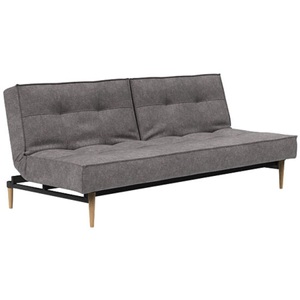 LIVIQUE, Livique Bettsofa Split, Bettsofa Split Grau Stoff 210 cm 91 cm Klappbar