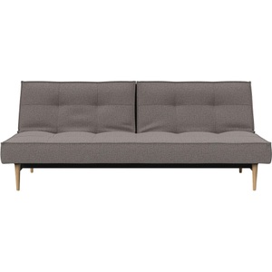 LIVIQUE, Livique Bettsofa Split, Bettsofa Split Beige/Grau Stoff 210 cm 91 cm Ausklappbar