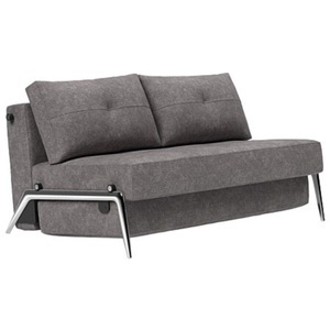 LIVIQUE, Livique Bettsofa Kube, Bettsofa Kube Grau Stoff 147 cm 96 cm