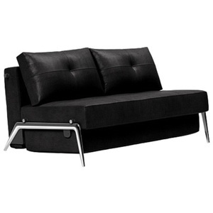 LIVIQUE, Livique Bettsofa Kube, Bettsofa Kube Schwarz Stoff 147 cm 96 cm Ausklappbar