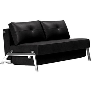 LIVIQUE, Livique Bettsofa Kube, Bettsofa Kube Schwarz Stoff 145 cm 103 cm