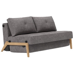 LIVIQUE, Livique Bettsofa Kube, Bettsofa Kube Grau Stoff 148 cm 98 cm Ausklappbar