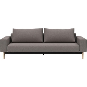 LIVIQUE, Livique Bettsofa Idun, Bettsofa Idun Beige/Grau Stoff 242 cm 100 cm Ausziehbar