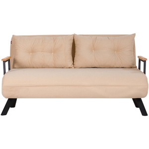 LIVIQUE, Livique Bettsofa Foldbar, Bettsofa Foldbar Beige Polyester 133 cm 50 cm