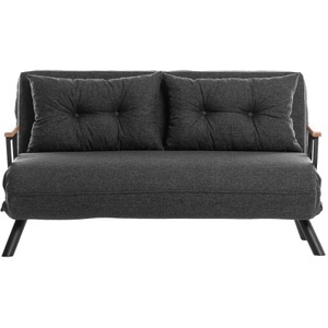 LIVIQUE, Livique Bettsofa Foldbar, Bettsofa Foldbar Grau Leinen 133 cm 50 cm